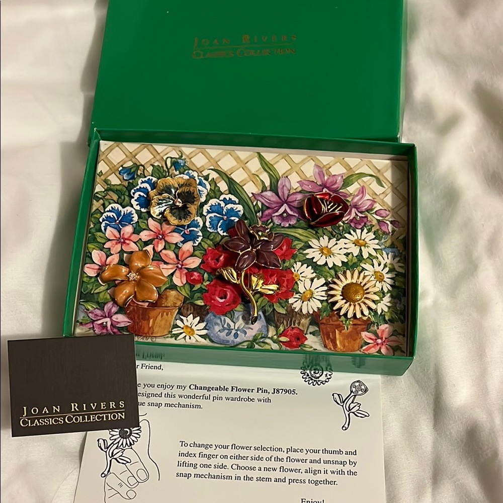 Joan Rivers Garden Party Changeable Pin set